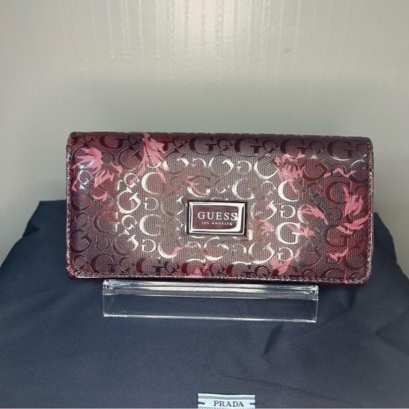 Guess Handbags - Guess Pink and Brown Wallets with Chic Floral Pattern
